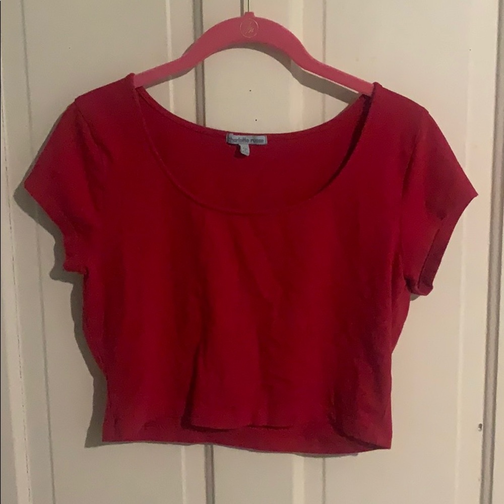 Basic Red Cropped Tee